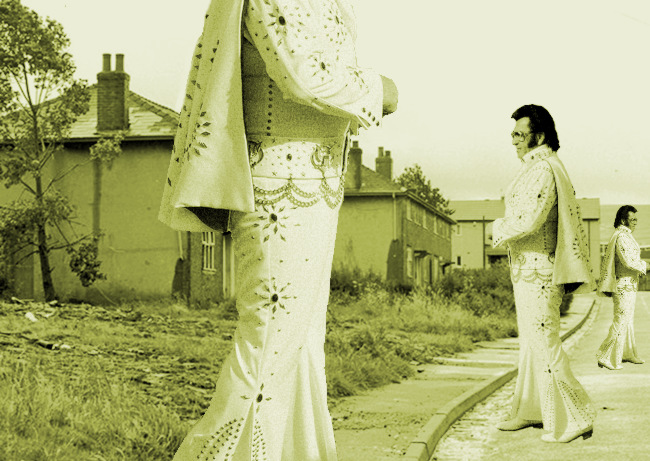 Elvises on a council estate.