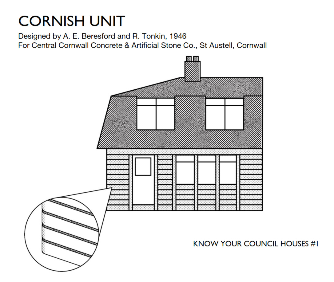 Drawing of a council house.