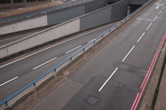 Empty roads in Birmingham