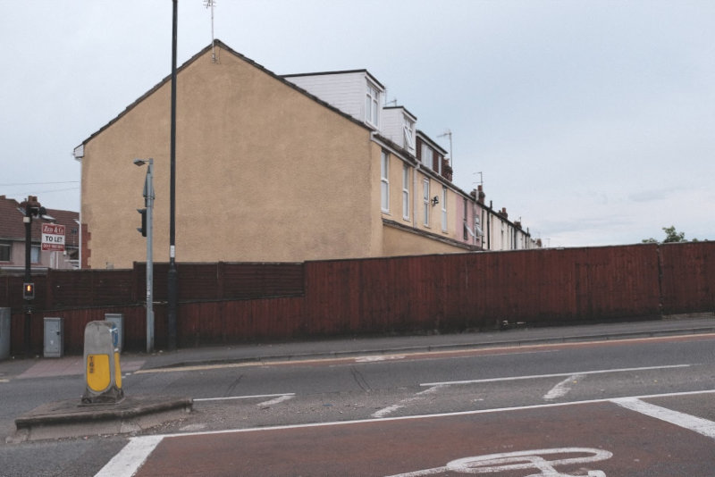 Houses and main road.