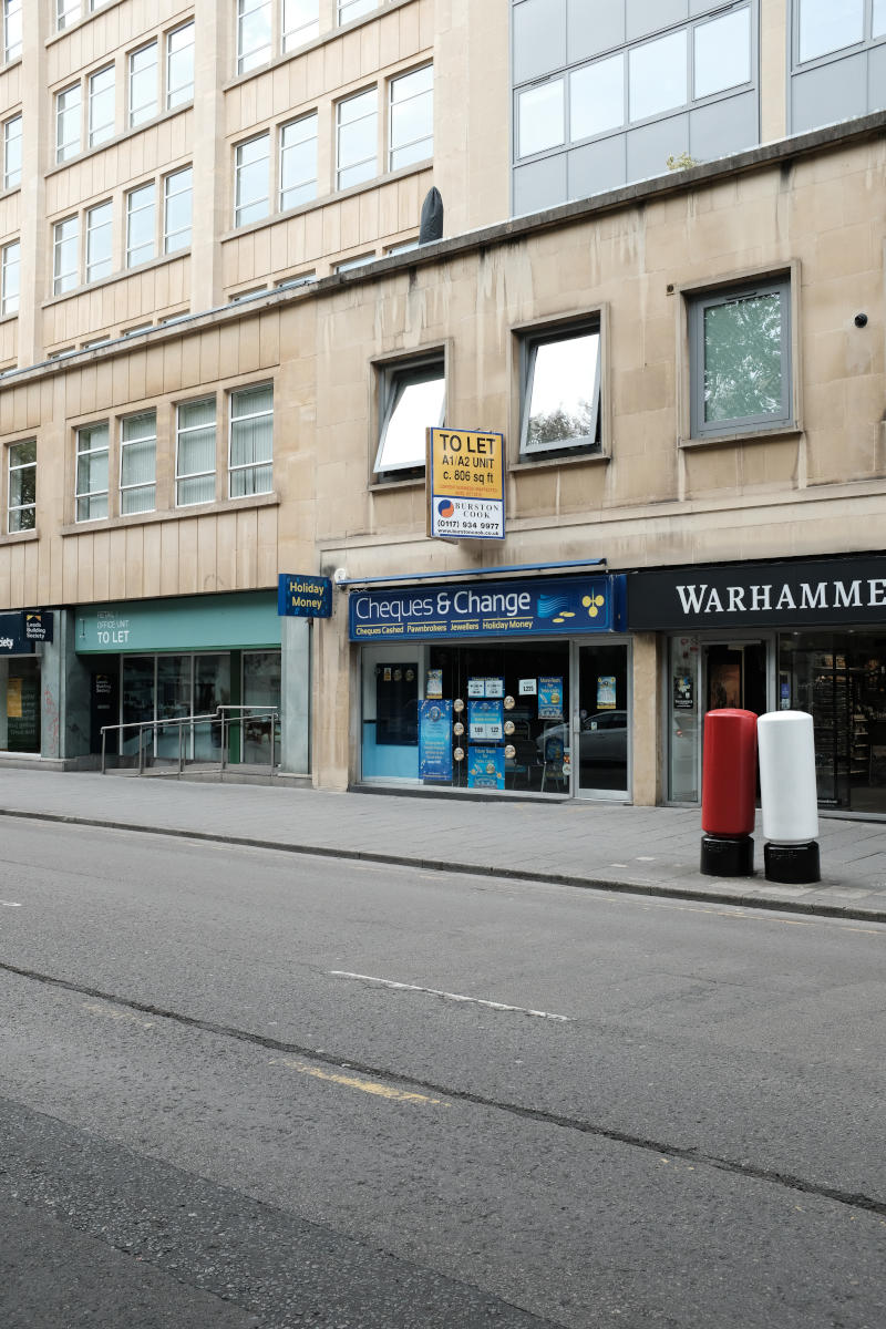 Empty city centre street.