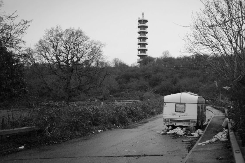 Caravan and Purdown communications tower.