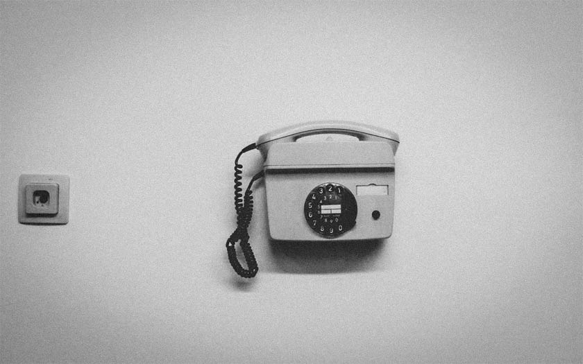 An institutional telephone.