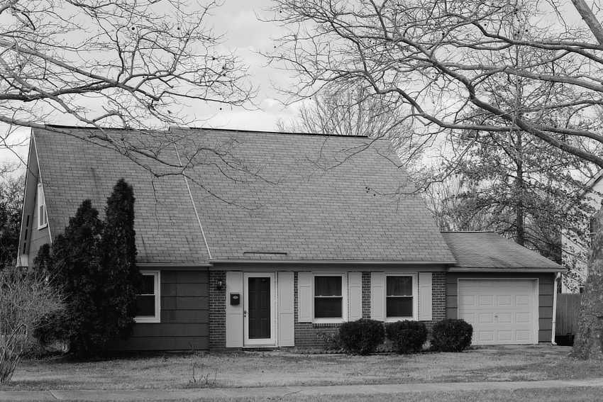 A suburban house in America.