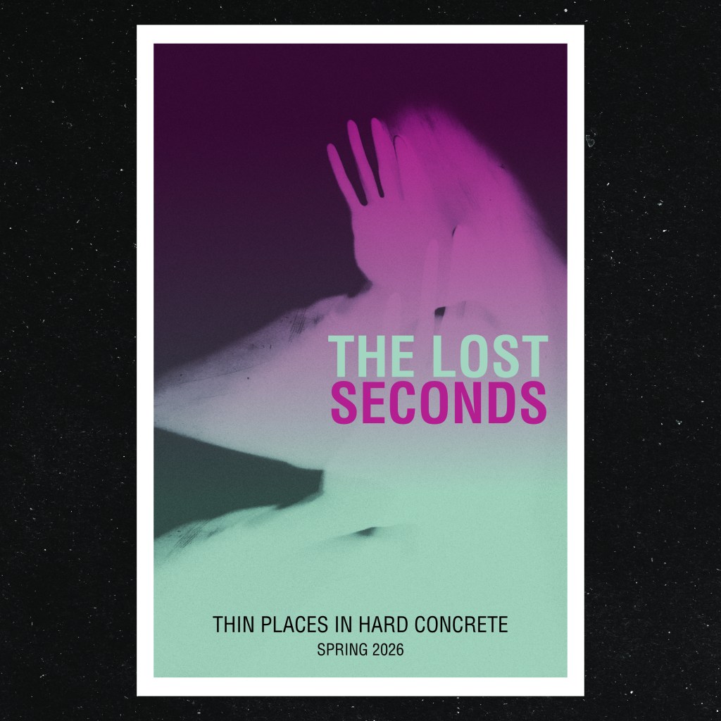 A poster for the story with an abstract image of someone with their hands raised, blurred, ghostly.
